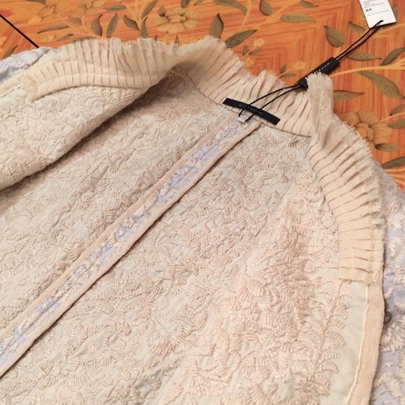 Elie Tahari Embroidered Reversible Lynn Cotton Forgetmenot blazer jacket Sz.XS - Picture 9 of 12